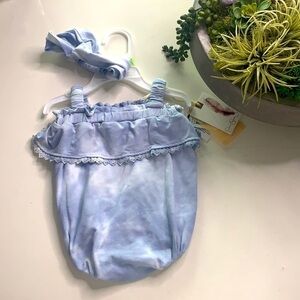 New Jessica Simpson blue tie dye boho bodysuit 6M baby girl